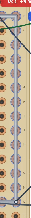 Long return down column 1: B1 through O1. Follow the adjacent row letters.