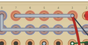 Supply solder path A3–A7, on the mirrored copper face.